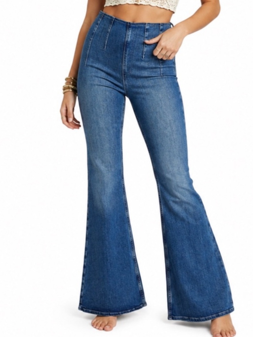NWT We The Free Kiera pull on flare jeans